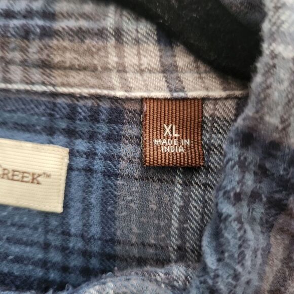 Hobbs Creek Mens Blue Plaid Shirt Button Front Long Sleeve Size XL - Picture 6 of 7